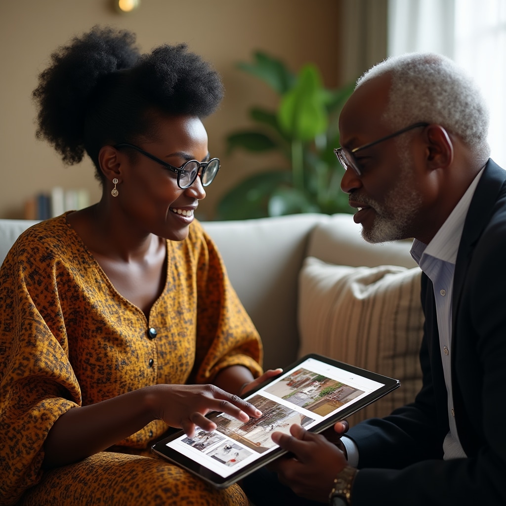 Family gathering with coordinated catering and comfortable seating arrangement